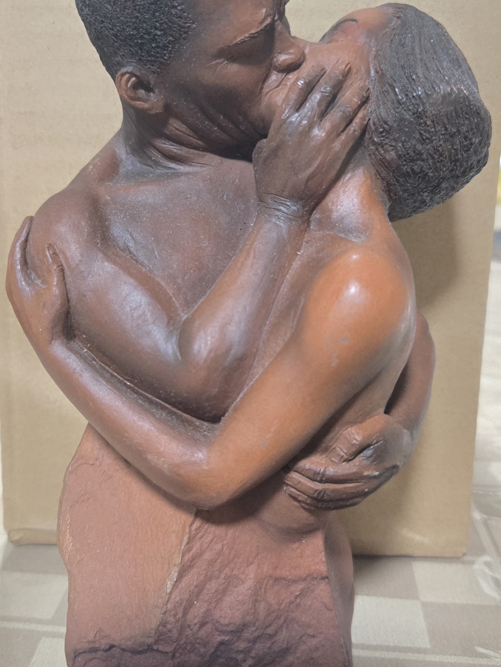 J.H. Boone Romantic Embrace African American couple Sculpture 1996 #631